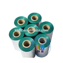 Textile fabric polyester satin ribbon labels thermal printer printing green wash thermal barcode ribbon